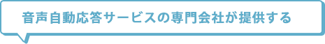 音声自動応答サービスの専門会社が提供する